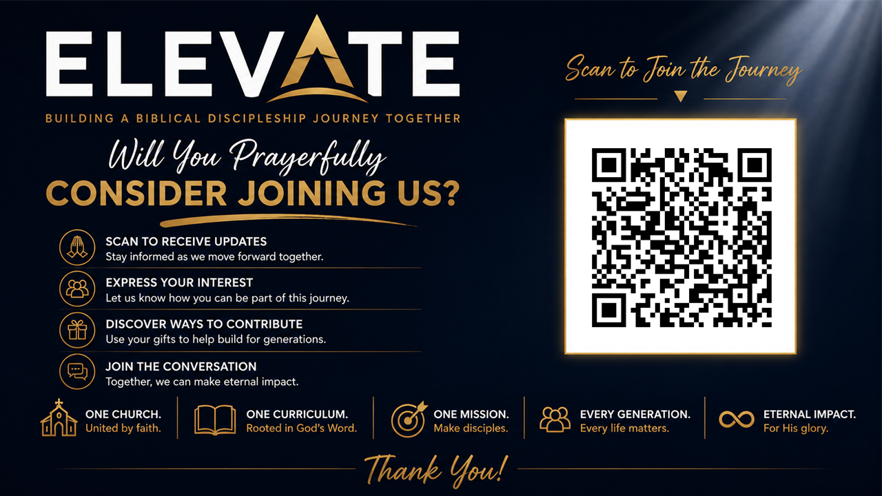 Elevate Kids invitation to join the biblical discipleship journey
